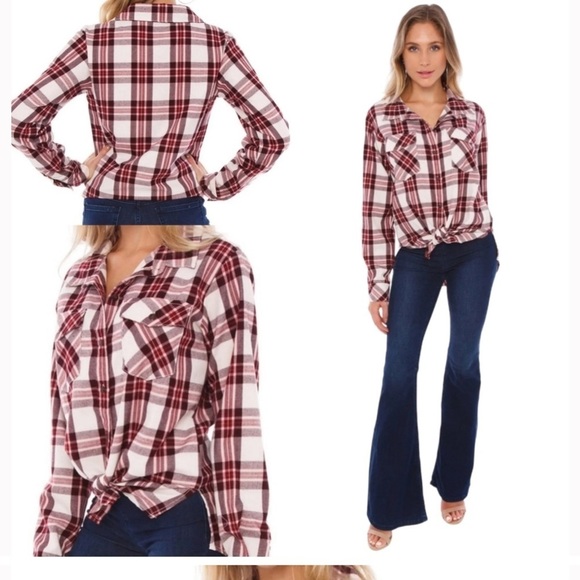Sanctuary Plaid flannel Boyfriend For Life Shirt size 2X - Picture 1 of 5